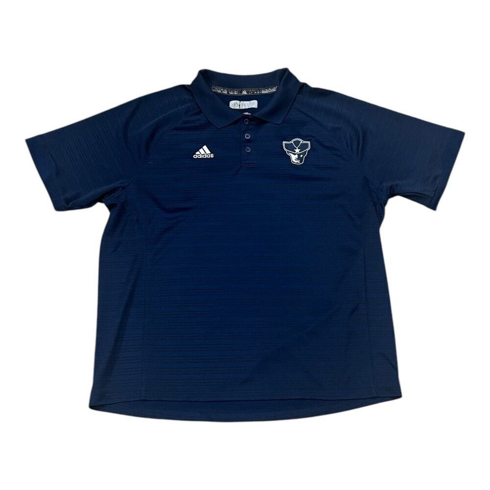 Adidas Navy Striped Climate Polo XL